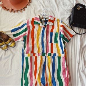 Nooworks Salvation Stipe Rainbow Coverall XL